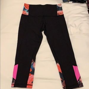 Lululemon crop flower print tights